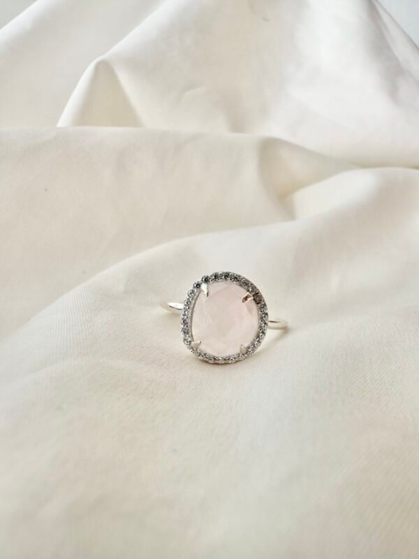 Anillo Cuarzo Rosa