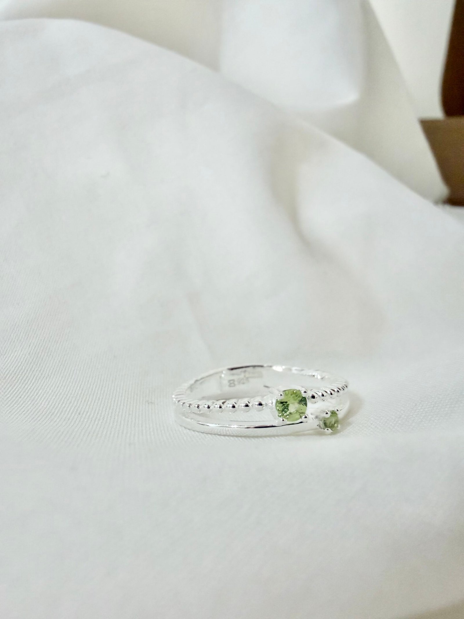 Anillo Doble Peridotos - Imagen 2
